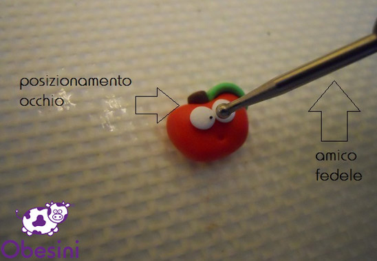 Obesini puntini occhi in fimo