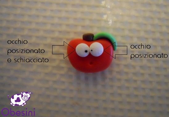 Obesini puntini occhi in fimo