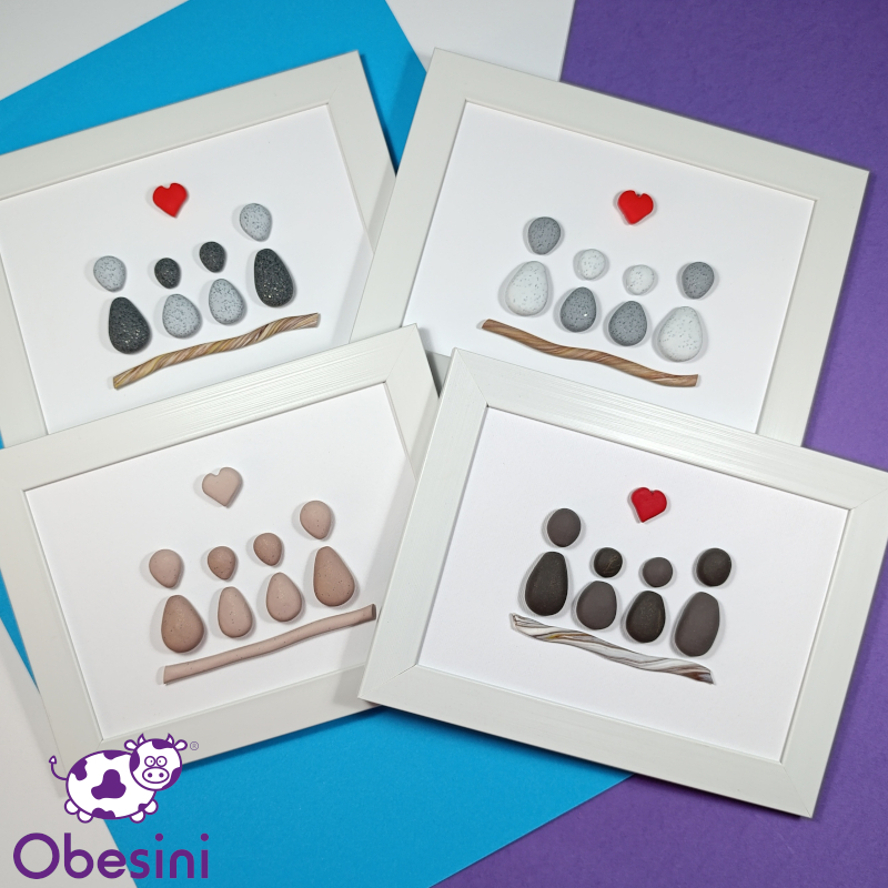 quadro-fimo-sassi-quattro-persone